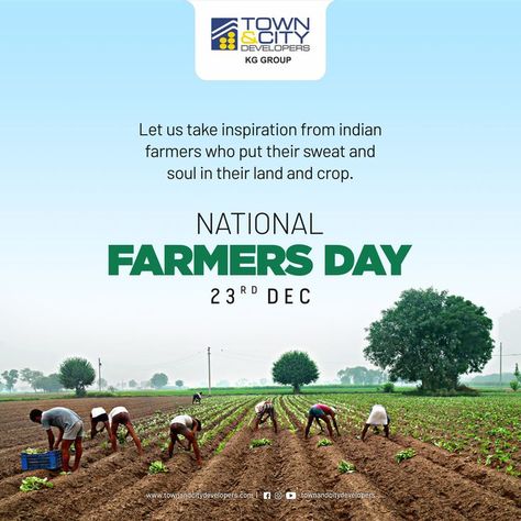 A Farmer is the backbone of our society, feeding and nourishing us every day. Happy National Farmers Day! 🌾👨🏻‍🌾 #HappyNationalFarmersDay #FarmersDay #NationalFarmersDay #FarmersDay2022 #Farmers #Agriculture #RespectTheFarmer #Food #Feeding #Family #TownandCityDevelopers #KGGroup #Coimbatore National Farmers Day Creative Ads, Farmers Day Creative Ads, Farmers Day Poster, Farmers Day Poster Design, Agriculture Ads, Happy Farmers Day, Farmer Poster, National Farmers Day, Farmer's Day