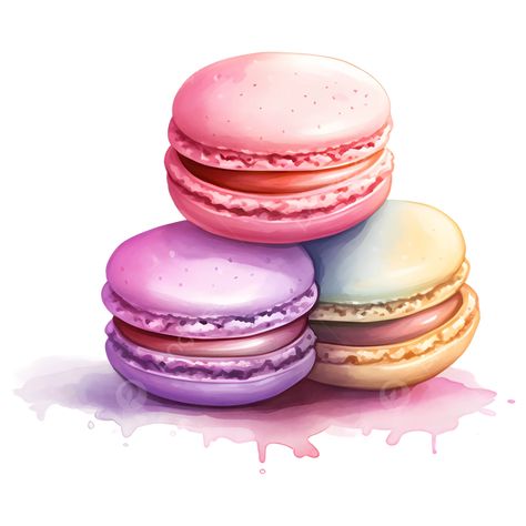 cute macaroon watercolor generative ai macaroon watercolor cute macaroon dessert png Macaron Watercolor Painting, Macaroons Drawing, Vivian Core, Macaron Illustration, Dessert Watercolor, Bakery Clipart, Dessert Png, Dessert Drawing, Dessert Clipart