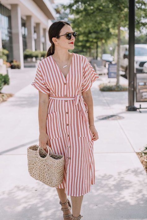 Striped shirt dress