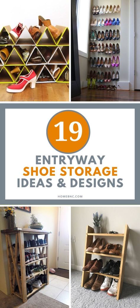 Looking for small entryway shoe storage ideas that won't compromise style for functionality? A tidy entryway leaves a great first impression of your home, but finding the perfect solution for everyone's shoes can seem overwhelming. From chic to simple, there are plenty of options to choose from, making it easy to find the perfect balance for your home. Entrance Shoe Storage Ideas, Small Entryway Shoe Storage, Small Entryway Shoe Storage Ideas, Organized Entryway, Entryway Shoe Storage Ideas, Shoe Storage Ideas, Entryway Shoe Storage, Shoe Storage Solutions, Entryway Shoe