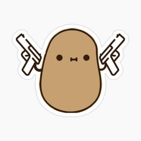 Cute Potato Drawing, Potato Profile Pic, Cute Potato Icon, Sticker Ideas Drawing, Cartoon Potato Cute, Potato Pfp, Cute Potato Cartoon, Potato Wallpaper, Cute Stickers To Print