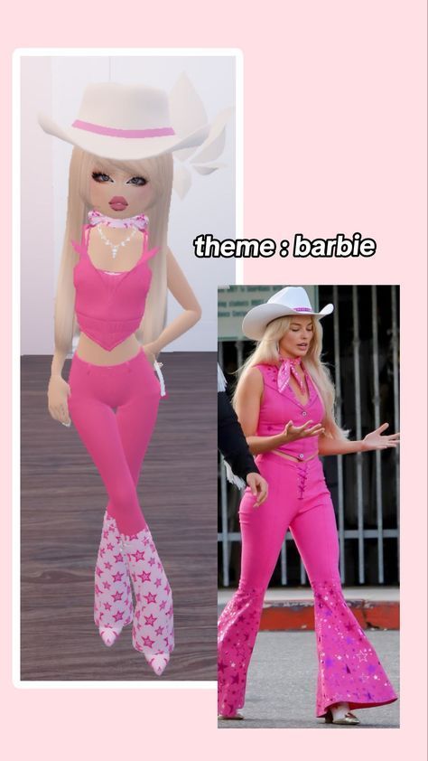 Barbie From The Movie, Lolíta Dress To Impress Duo, Roblox Dti Outfits Barbie, Dti Outfit Idea Barbie, Me Right Now Dress To Impress Outfit, Dress Like Barbie Outfits, Every Dress To Impress Theme, Outfit Ideas For Dress To Impress, Dress To Impress Just Woke Up Theme