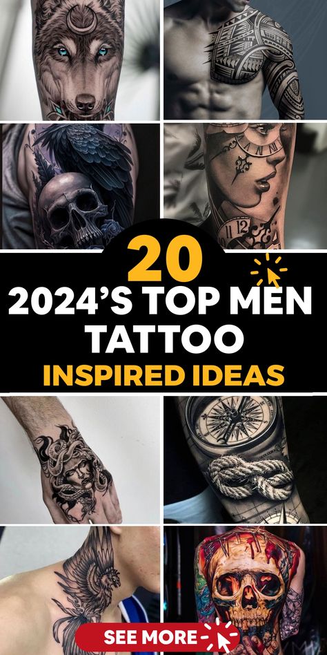 💪 Unveiling the top men's tattoo trends for 2024! Get ready to elevate your style with the most sought-after ink designs. From sleek geometric patterns to intricate biomechanical artwork, our skilled artists will bring your vision to life. Stand out from the crowd and make a lasting impression with a tattoo that's ahead of the game. Don't miss out on the hottest trends of the year! #TopMensTattoo2024 #InkTrends #ElevateYourStyle Human Skull Drawing, Edge Tattoo, Men Tattoo Ideas, Biomechanical Tattoo Design, Small Lion Tattoo, Men's Tattoo, Small Foot Tattoos, Men Tattoos Arm Sleeve, Men Tattoo