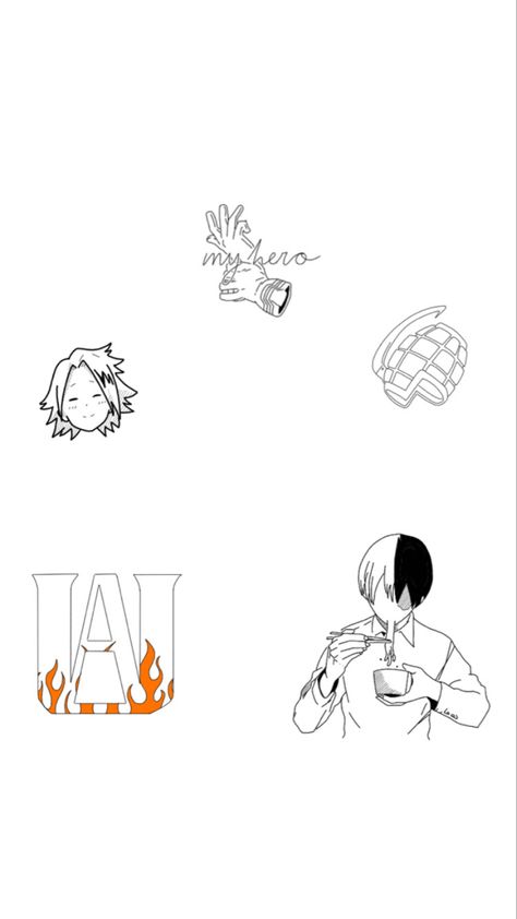 My Hero Academia Minimalist Tattoo, Anime Tattoos Small My Hero Academia, Small Mha Tattoos Ideas, Small My Hero Academia Tattoo, My Hero Tattoo Ideas, Mha Tattoos Simple, Todoroki Tattoo, Small Anime Tattoos Simple, Minimalistic Anime Tattoo