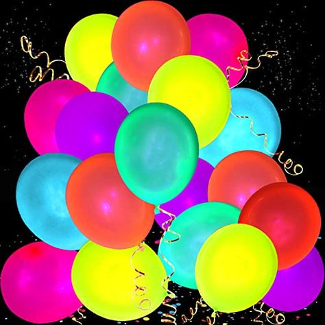 110 Pack Colored UV Neon Balloons Glow Balloons Neon Party Decorations Glow in the Dark Party Supplies Balloons Black Light Neon Latex Fluorescent Balloons for Kids Birthday Glow Party Decoration Glow In The Dark Balloons, Birthday Glow Party, Glow Balloons, Neon Balloons, Glow Party Decorations, Neon Party Decorations, Neon Party Supplies, 80s Party Decorations, Balloon Glow