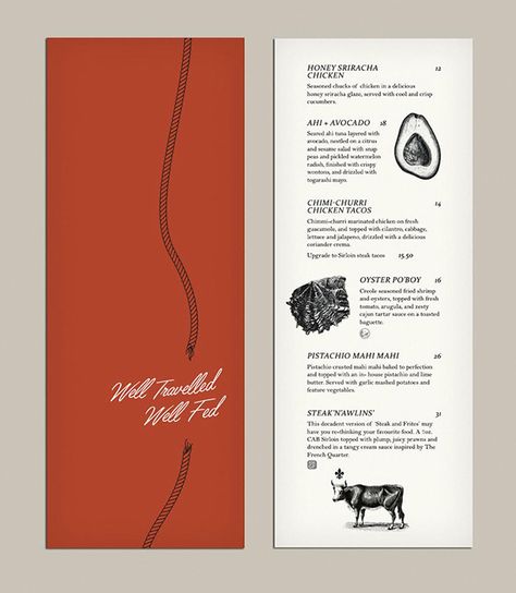 Art of the Menu: Salty’s Beach House Seasonal Menu Design, Classy Menu Design, Cocktail Book Design, Beach House Restaurant, Menu Design Inspiration, Menu Layout, Menu Design Template, Vintage Menu, Food Menu Design