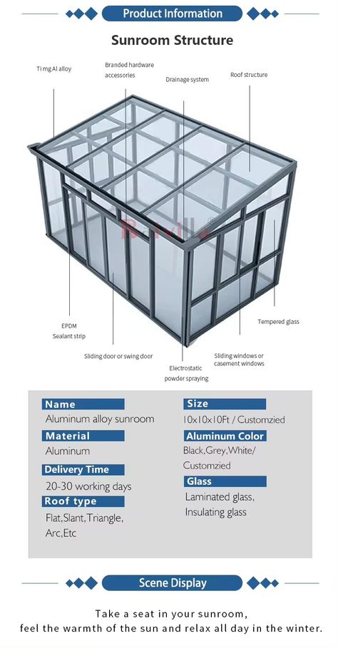 Four-season Glass Green Houses Commercial Prefab Sunroom Sets For Sale - Buy Green Houses Commercial,Four-season Sunrooms,Glass Sunroom Product on Alibaba.com Glass Roof Sunroom, Prefab Sunroom, Sunroom Modern, Comfort Architecture, Victorian Sunroom, 4 Season Sunroom Ideas, Houses Victorian, Solarium Room, Glass Green House