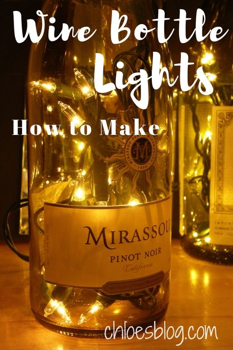 It’s magic - those tiny lights that twinkle in wine bottles at Big Mill Bed & Breakfast. These wine bottle lights are so pretty and you can make them yourself. D.I.Y. instructions.  All uou need is a pretty wine bottle, an electric drill, a ceramic drill bit and some lights. And you can do it yourself! These make great gifts Pretty Wine Bottles, Wine Bottle Fairy Lights, Liquor Bottle Lights, How To Make Wine, Bottle Fairy Lights, Wine Bottle Trees, Alcohol Bottle Crafts, Wine Bottle Lights, Blue Wine Bottles