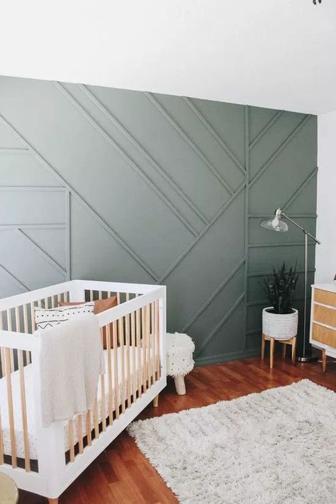 Modern Bedroom Wall Decor, Wooden Accent Wall, Space Family, Fun Room, Green Accent Walls, Diy Accent Wall, Wood Accent Wall, Bedroom Accent, Accent Wall Bedroom