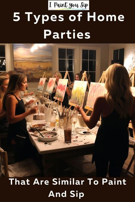 Explore creative gatherings beyond the canvas! 🎨✨ Discover 5 types of home parties that capture the essence of fun and self-expression, similar to a paint and sip event. From DIY craft nights to culinary adventures, find unique ways to bond, create, and celebrate together. Cheers to turning every home into a vibrant hub of artistic inspiration and shared memories! 🥂🖌️ Paint And Sip Event, Home Parties, Sip N Paint, Artistic Inspiration, Craft Night, Paint And Sip, Types Of Houses, House Party, House Painting