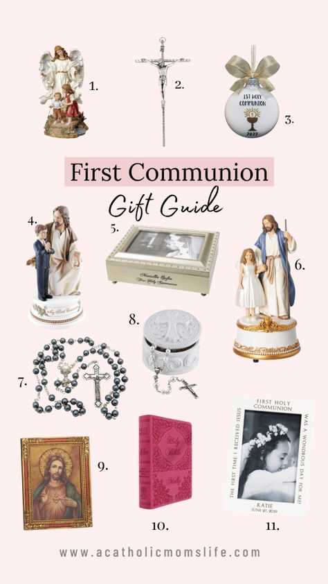 First Communion Gift Ideas Girl, Moms Life, Communion Party, First Communion Gifts, Communion Gifts, First Holy Communion, Catholic Gifts, Holy Communion, First Communion