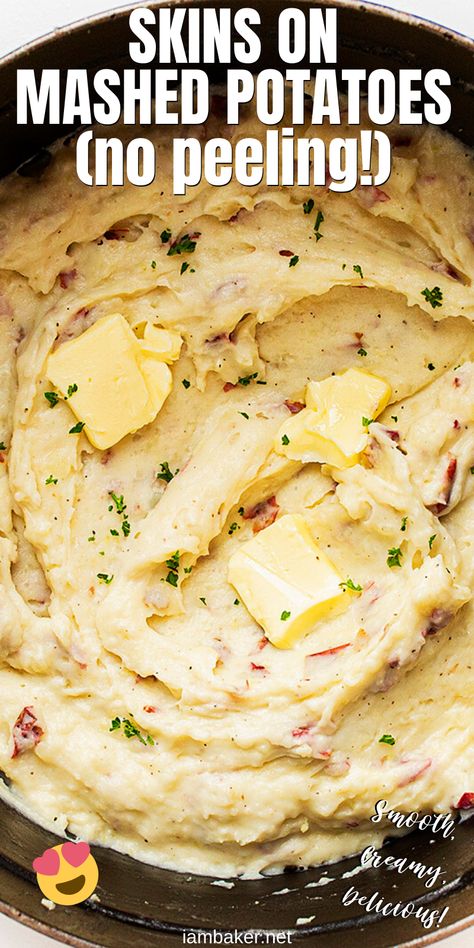 Dirty Mashed Potatoes Recipe, Mashed Potatoes With Skin, Easy Thanksgiving Menu, Garlic Twist, Cooking Mashed Potatoes, Make Mashed Potatoes, Roasted Garlic Mashed Potatoes, Holiday Recipes Thanksgiving, Potatoes Easy