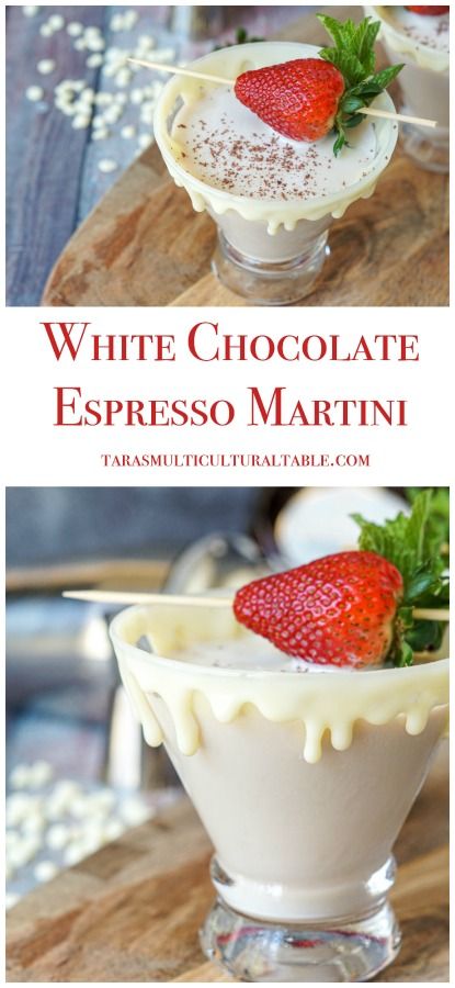 White Chocolate Espresso Martini White Chocolate Espresso, Chocolate Espresso Martini, Coffee Martini, Recipes Winter, Cocktail Vodka, White Chocolate Liqueur, Espresso Martini Recipe, Coctails Recipes, Mixed Drinks Alcohol