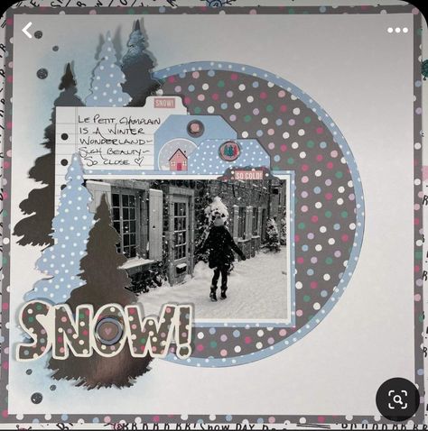 Scrapbook Snow Layouts, Snow Day Scrapbook Layouts, Ski Scrapbook Layouts, Skiing Scrapbook Layouts, Snow Scrapbook Pages Ideas, Snow Scrapbook Layouts, Scrapbooking Quebec, Winter Scrapbook Layouts, Winter Scrapbook