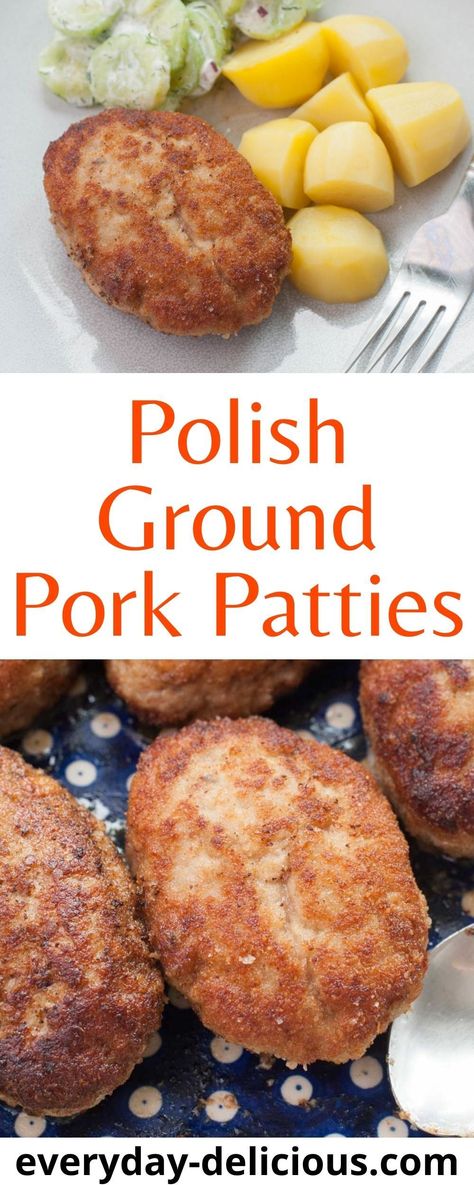 Ground Pork Patties With Gravy, Easy Polish Food Recipes, Polish Pork Recipes, Mixed Ground Beef And Pork Recipes, Polish Meat Recipes, Polish Hamburger Recipe, Ground Polish Sausage Recipes, Polish Pork Chops, Fresh Ground Pork Recipes