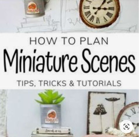 Dollhouse Diy Ideas How To Make, Diy Miniatures Tutorials How To Make, How To Make Miniature Things Diy, Miniatures Diy Tutorials, Miniature Rooms Diy, Mini Things Diy How To Make, How To Make Miniature Things, 1 12 Scale Miniatures Diy, Diy Miniatures Tutorials