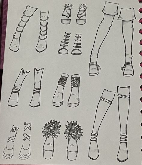 Front Facing Shoes Drawing, Tights Drawing, Shoe Drawing, Kirby Character, Shoes Drawing, Easy Drawings Sketches, Body Drawing, Drawing Techniques, Kirby