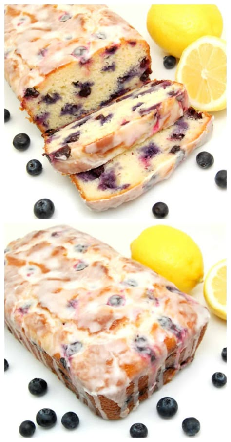 Blueberry Lemon Loaf, Blueberry Bread Recipe, Lemon Blueberry Loaf, Blueberry Loaf, Blueberry Yogurt, Lemon Blueberry Bread, Lemon Loaf, Blueberry Bread, Blueberry Recipes