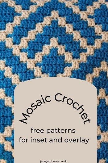 17 Free Mosaic Crochet Patterns for Beginners - Jera's Jamboree Free Mosaic Crochet Patterns, Mosaic Crochet Patterns, Free Mosaic Patterns, Crochet Jumper Pattern, Easy Mosaic, Crochet Free Patterns, Crochet Stitches Guide, Crochet Stitches For Blankets, Mosaic Crochet