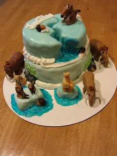 Ice Age Cake Ideas, Ice Age Birthday Party, Ice Age Cake, Arctic Penguins, 5th Birthday Boys, Fairy Cake, Kid Parties, Ice Age, Baking Ideas