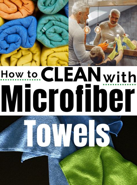 How to Use Microfiber Cloths for Cleaning Dishes, Bathrooms, Mirrors and More - natural, eco-friendly and tested by real (busy) families. Also, learn how to wash your microfiber cloths correctly to extend their life. #naturalcleaning Bathrooms Mirrors, Laundry Recipe, Natural Cleaning Recipes, Diy Cleaning Products Recipes, Toxic Cleaning Products, Homemade Laundry, Oven Cleaner, How To Clean Mirrors, Diy Cleaners