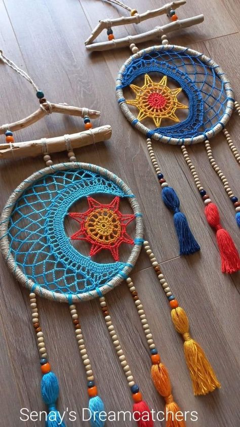 Dream Catcher Crochet Pattern, Crochet Dreamcatcher Pattern Free, Dream Catcher Ideas, Crochet Dreamcatcher Pattern, Crochet Dream Catcher, Dream Catcher Patterns, Crochet Wall Art, Crochet Dreamcatcher, Stitches Crochet