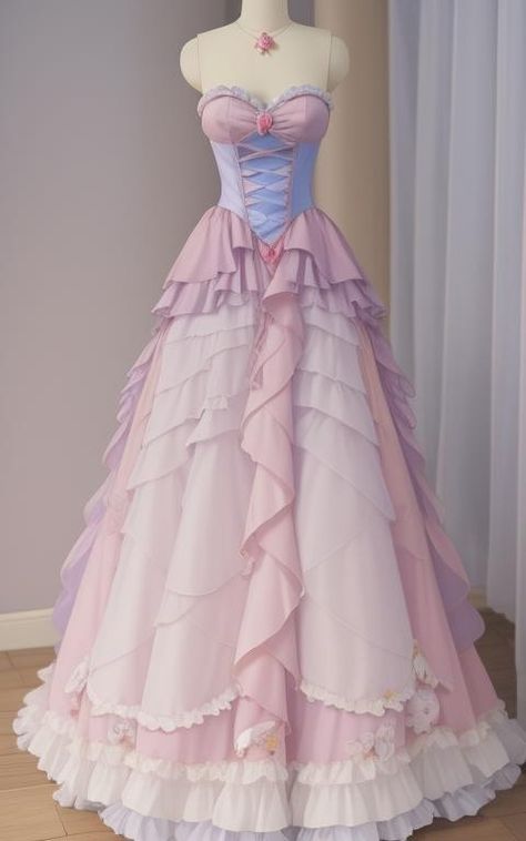 Flowy Pastel Dress, Fairy Dresses, Cute Dress Outfits, Fantasy Dresses, Prom Dress Inspiration, Fantasy Gowns, Fairytale Dress, Fantasy Dress, Barbie Dress