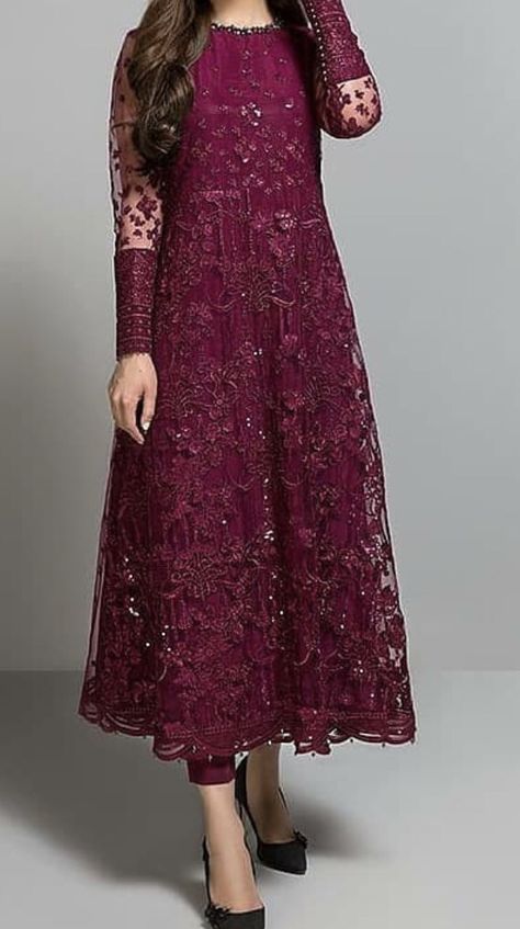 Fancy Party Wear Dresses Pakistani, Pakistani Net Frocks And Gowns, Pakistani Net Suits Party Wear, Net Fabric Suit Designs, Net Umbrella Kurti Design, Kurti Designs Latest Wedding, Net Dresses Design Ideas Pakistani, Latest Frock Designs For Women Pakistani, Net Kurti Designs Latest