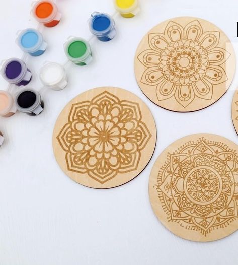 Curious Button Unfinished Wooden Mandala Coaster for DIY, 10cm Pack of 4 Round Wooden Pine MDF Cutouts Unfinished Engraved Coaster Cutouts, Painting Wood Craft, MDF Plains, DIY Art Work (Pattern-A) https://haoser.com/products/curious-button-unfinished-wooden-mandala-coaster-for-diy-10cm-pack-of-4-round-wooden-pine-mdf-cutouts-unfinished-engraved-coaster-cutouts-painting-wood-craft-mdf-plains-diy-art-work-pattern-a Haoser #Bestseller Diy Art Work, Painted Wood Crafts, Engraved Coasters, Work Pattern, Painting Wood, Wood Craft, Diy Art, Wood Crafts, Art Work