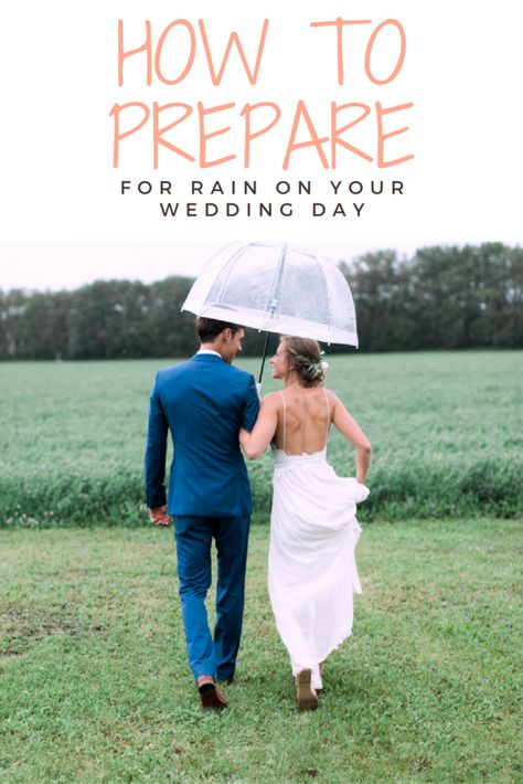 How to Prepare for Rain on Your Wedding Day - Wedding Planning Tips Planning Wedding  #wedding #planning #rain #howto #guide #weather Wedding Photos When Its Raining, Rainy Day Wedding Ideas, Wedding Rain Pictures, Outdoor Wedding Rain Plan, Raining Wedding Pictures, Wedding Rain Photography, Rainy Day Wedding Pictures, Rainy Wedding Ideas, Rain Wedding Photos