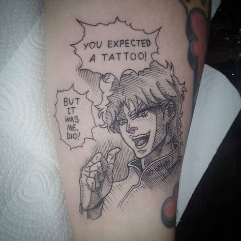 Adventure Tattoo, Nerd Tattoo, Memes Lol, Jojo's Bizarre Adventure Anime, Jojo Anime, Jojo Memes, Aesthetic Tattoo, Anime Meme, Anime Tattoos