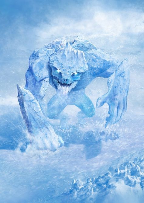 Ice Golem, Npc Dnd, Ice Elemental, Ice Monster, Ice Magic, Ice Giant, Snow Monster, Minecraft Mod, Super Powers Art