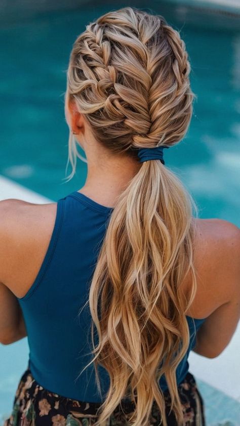 Looking for pool hairstyles ideas for summer? Check out these cute and easy hairstyles for long hair, short hair, curly hair, and medium hair. Quick and easy swimming hairstyles that are both protective and stylish. Dive into these easy summer hair ideas now! Easy Swimming Hairstyles, Easy Summer Hair, Summer Hair Ideas, Short Hair Curly, Cute And Easy Hairstyles, Swimming Hairstyles, Medium Curly, Tousled Waves, Different Hair Types