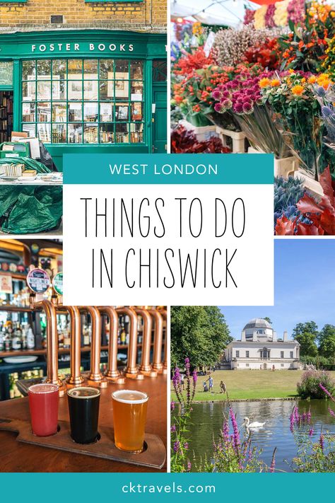 Epic things to do in Chiswick, London, UK including the best pubs, park, gardens, markets, cafes and more in this affluent west London neighbourhood Central London Map, Chiswick Park, London Ideas, Harry Potter London, Chiswick London, London Neighborhoods, London 2023, London Holiday, Uk Summer