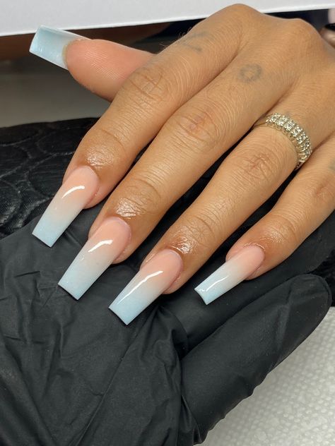 Plain Acrylic Nails, Unghie Sfumate, Tapered Square Nails, Milky Nails, Drip Nails, Ombre Acrylic Nails, Smink Inspiration, Her Nails, Long Acrylic Nails Coffin