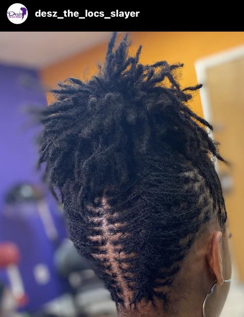 Mohawk Sister Locs, Wedding Hairstyles For Microlocs, Microloc Ponytail Styles, Micro Locs Hairstyles For Women Short, Sisterlock Updo Styles Short, Short Micro Loc Styles For Women, Updos For Short Microlocs, Formal Micro Loc Styles, Sista Locs Styles