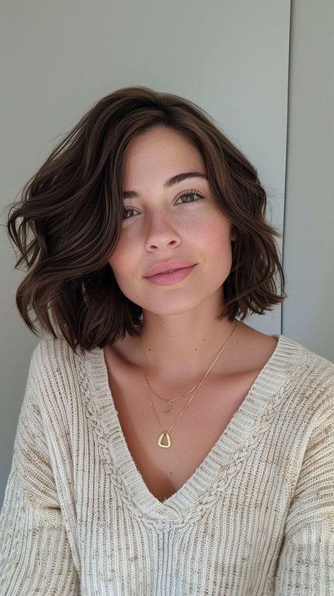 Unlock a new level of elegance with the shattered bob effect. Elevate your hair game and set the trend in 2024. Short Haircuts Wavy Hair, Hair Inspiration Short, Short Curly Haircuts, Haircuts For Wavy Hair, Hair Color And Cut, Medium Hair Cuts, Cool Hair Color, Short Bob Hairstyles, Love Hair