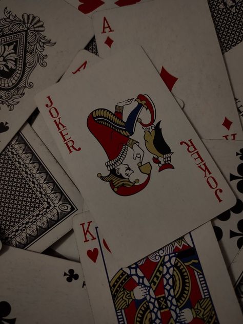 Dark Card Aesthetic, Joker Card Wallpaper Aesthetic, Joker Playing Card Wallpaper, Playing Cards Dark Aesthetic, Dark Cards Aesthetic, Joker Out Aesthetic, Vintage Playing Cards Aesthetic, Cards Wallpaper Aesthetic, Card Playing Aesthetic