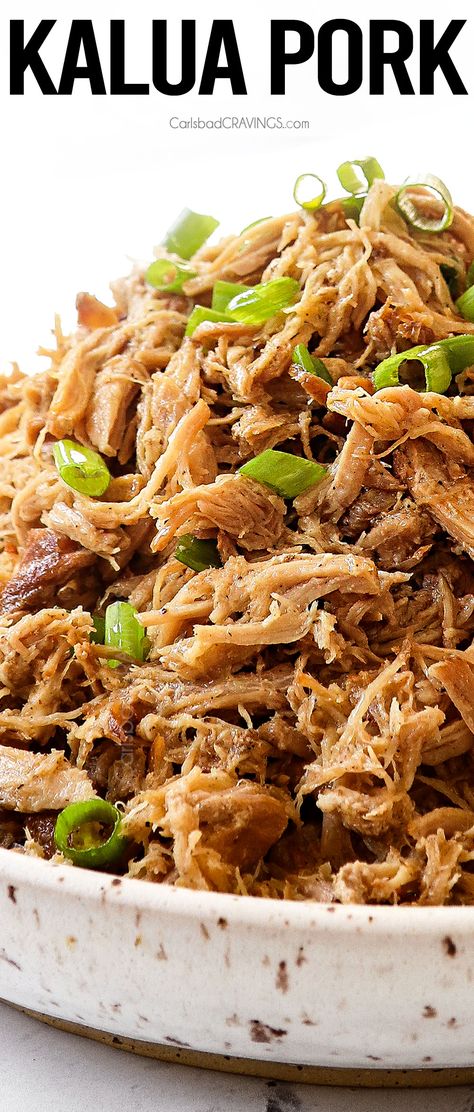 Kalua Pork Oven, Kalua Pork Crockpot, Kalua Pig Recipe, Kalua Pork Recipe, Kahlua Pork, Monthly Meals, Hawaiian Pulled Pork, Hawaiian Pork, Pork Meals