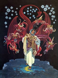 dragon with woman, child, and stars Revelation Art, Dragon Of Revelation, 7 Headed Dragon Revelation, Revelation 4 Throne Room, Revelations Bible End Time Art, Beast Of Revelation, Revelation 16, Chapter 55, Revelation 12