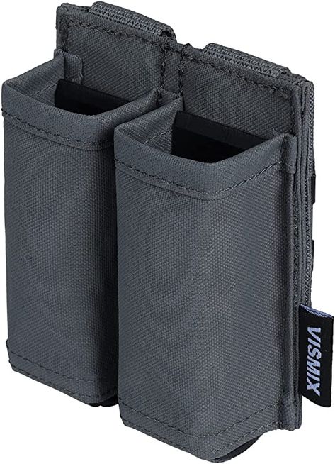 AmazonSmile : VISMIX Pistol Magazine Pouch, Double 9mm Mag Pouch with Quick Release Kydex Insert and MOLLE Compatible (Gray) : Sports & Outdoors Molle Straps, Black Coyote, Molle System, Tactical Equipment, Magazine Pouches, Tool Pouch, Tactical Clothing, Bungee Cord, Kydex