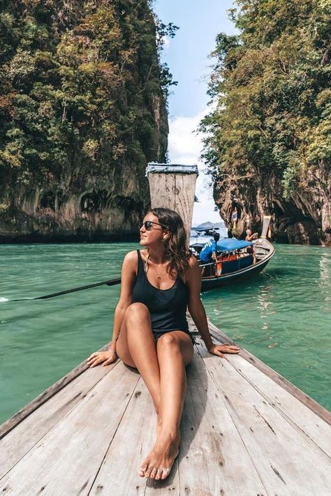 Aesthetic picture of Koh Hong, Krabi. Discover more photos of Sofía Pozuelo with On The Road Again Krabi Outfit, Thailand Photo Ideas, Influencer Travel, Thailand Island Hopping, Thai Travel, Chao Phraya River, Travel Influencer, Thailand Adventure, Koh Lipe