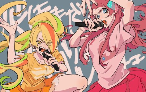 Saki and Sakura, by Pixiv Id 3925937 Happy 20th Anniversary, Saga Art, Zombieland Saga, Zombie Land Saga, Zombie Land, Rap Battle, Popular Anime, Cute Creatures, Sketchbook Art Inspiration