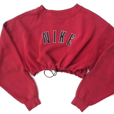 Reworked Nike Crop Sweatshirt Red ($38) ❤ liked on Polyvore featuring tops, sweaters, nike, cut-out crop tops, cropped tops, red top and nike top Sweaters Nike, Reworked Nike, Nike Crop Top, Nike Top, Red Crop Top, Cute Lazy Outfits, Crop Top Sweatshirt, Sweatshirt Outfit, Crop Top Outfits