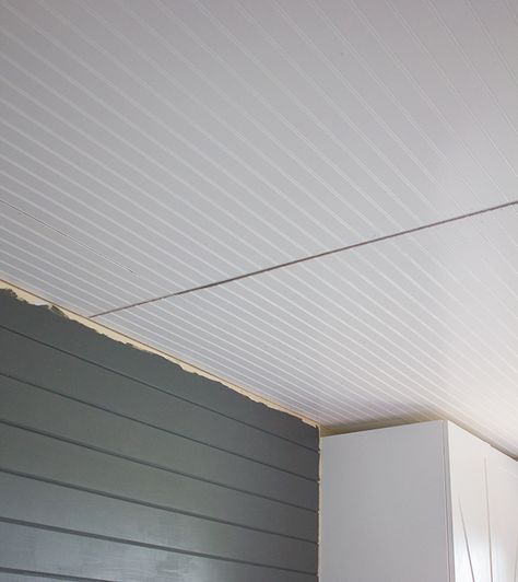 Waffle Ceiling, Diy Beadboard, Beadboard Kitchen, Ceiling Remodel, Bedroom Needs, Jenna Sue Design, Diy Kitchen Backsplash, Jenna Sue, Beadboard Ceiling