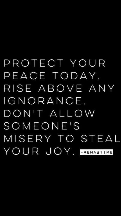 When you walk away from a destructive time in your life with your head held high and someone tries to remind you of that time, speak these words... DEVIL YOU CAN'T STEAL MY JOY!! Protect Your Peace, Joy Quotes, Peace Quotes, Rise Above, People Quotes, Note To Self, Fact Quotes, The Words, Great Quotes