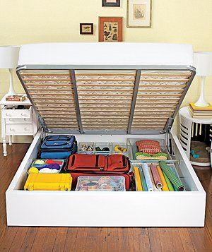 Top 10 Storage Tips | Furniture Choice Bed Lifts, Hidden Shelf, Under Bed, Under Bed Storage, Storage Bed, Organization Bedroom, Diy Bed, Hidden Storage, Bedroom Storage