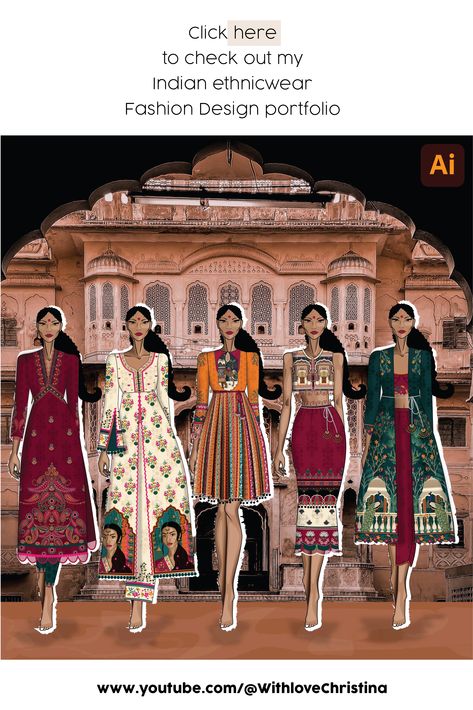 My Indian ethnic wear fashion design portfolio. Silhouette Board Fashion Design, Portfolio Design For Fashion Designer, Indian Architecture Inspired Fashion, Rajasthan Inspired Fashion, Indian Silhouettes Fashion, Indian Fashion Mood Boards, Range Board Fashion Illustration, Fashion Mood Board Inspiration, Ornate Maximalism