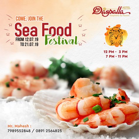 Food Festival Design, Festival Moodboard, Seafood Festival, Christmas Promo, Social Post, Sea Food, Festival Design, Creative Posters, Food Festival