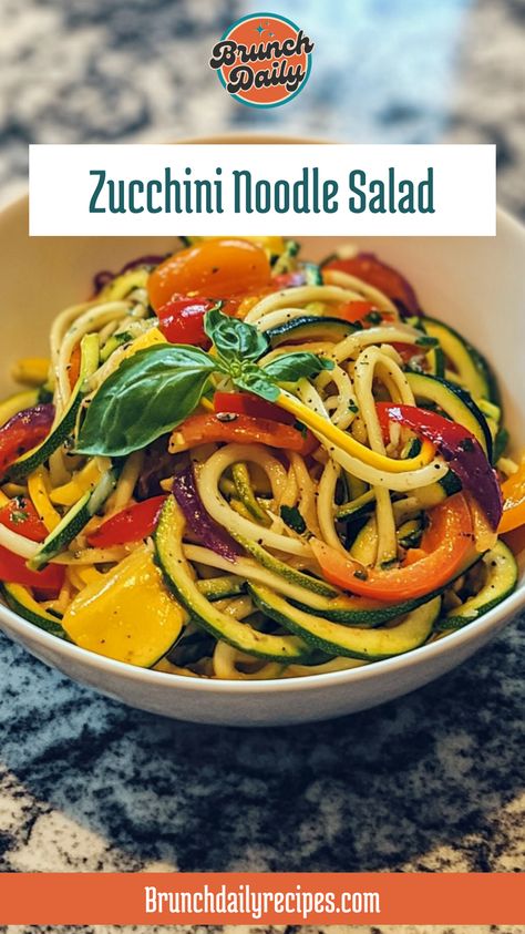 A fresh and healthy zucchini noodle salad for a light brunch. #HealthyEating #ZucchiniNoodles Zucchini Noodle Salad, Zucchini Noodles Salad, Zucchini Noodle, Healthy Brunch, Healthy Zucchini, Noodle Salad, Interesting Food, Brunch Ideas, Zucchini Noodles